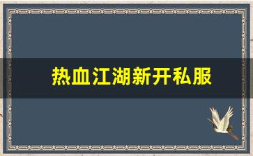 公益热血sf：热血江湖新开私服 (8)